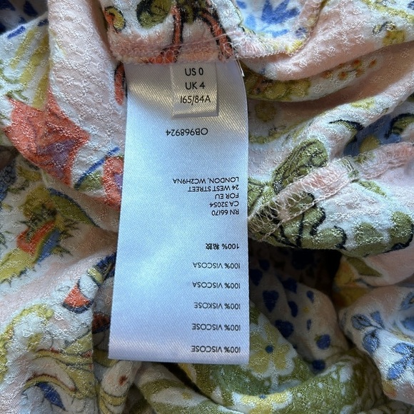 Maeve by Anthropologie Boswell Patchwork Blouse Paisley Pink Sz 0 - Picture 12 of 14